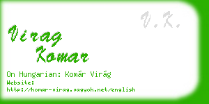 virag komar business card